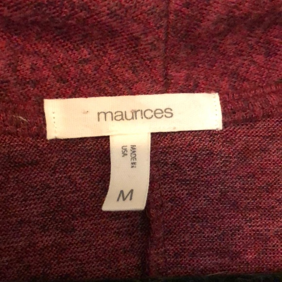 Maurice’s Maroon Sweater Size Medium - Picture 2 of 3